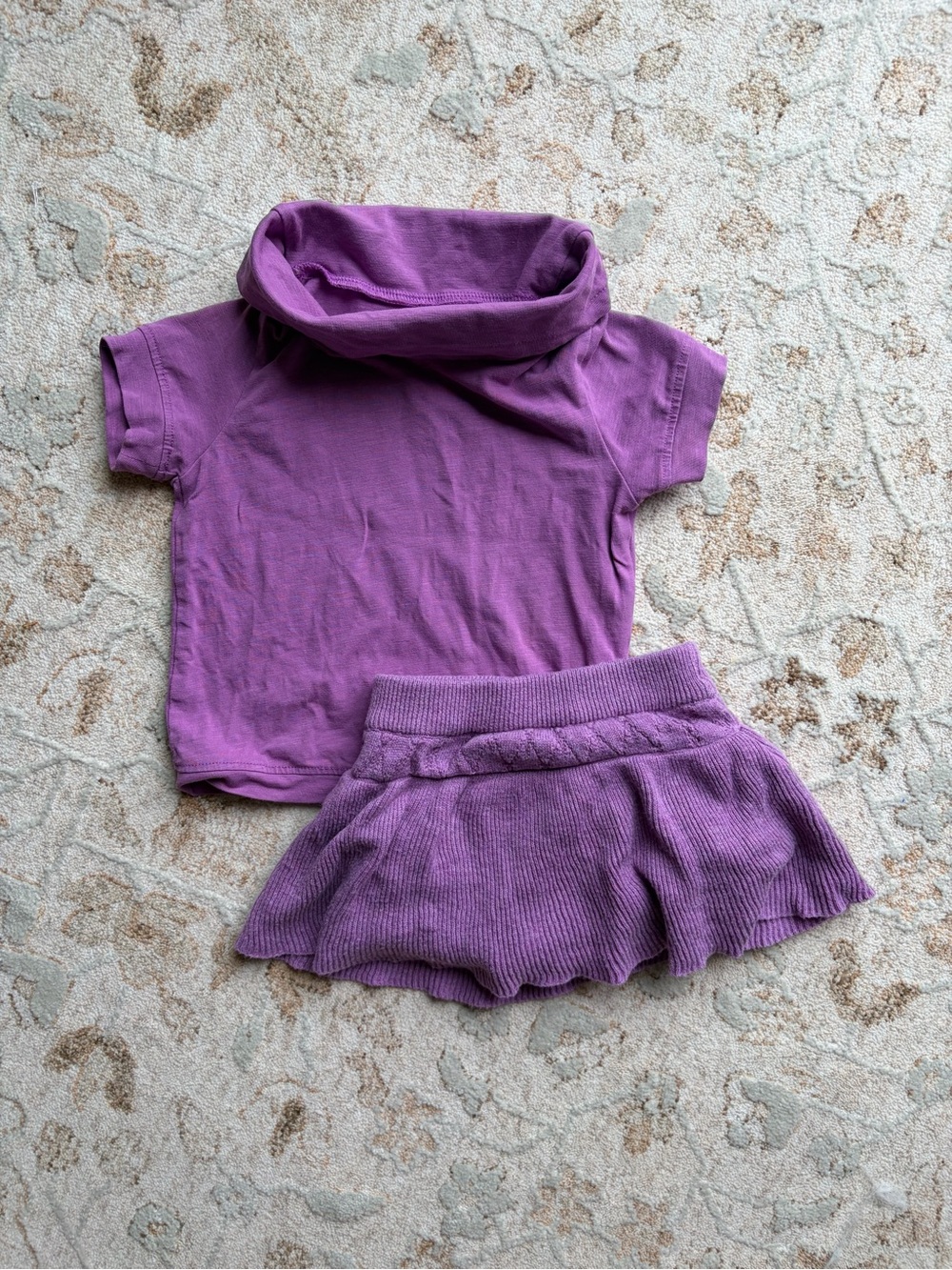 Kate Quinn x Little Liam Cowlneck Top + Knit Mini Skirt Set